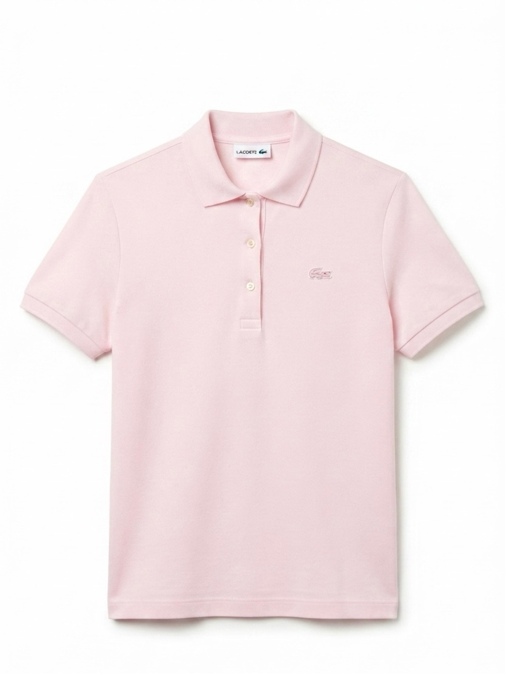 Lacoste Slim Fit Polo Shirt Light Pink Size 42 / XL Iconic Logo Preppy Slim Fit